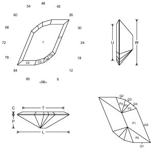 Thumbnail: Created Pink Sapphire- Sailor Mercury cut