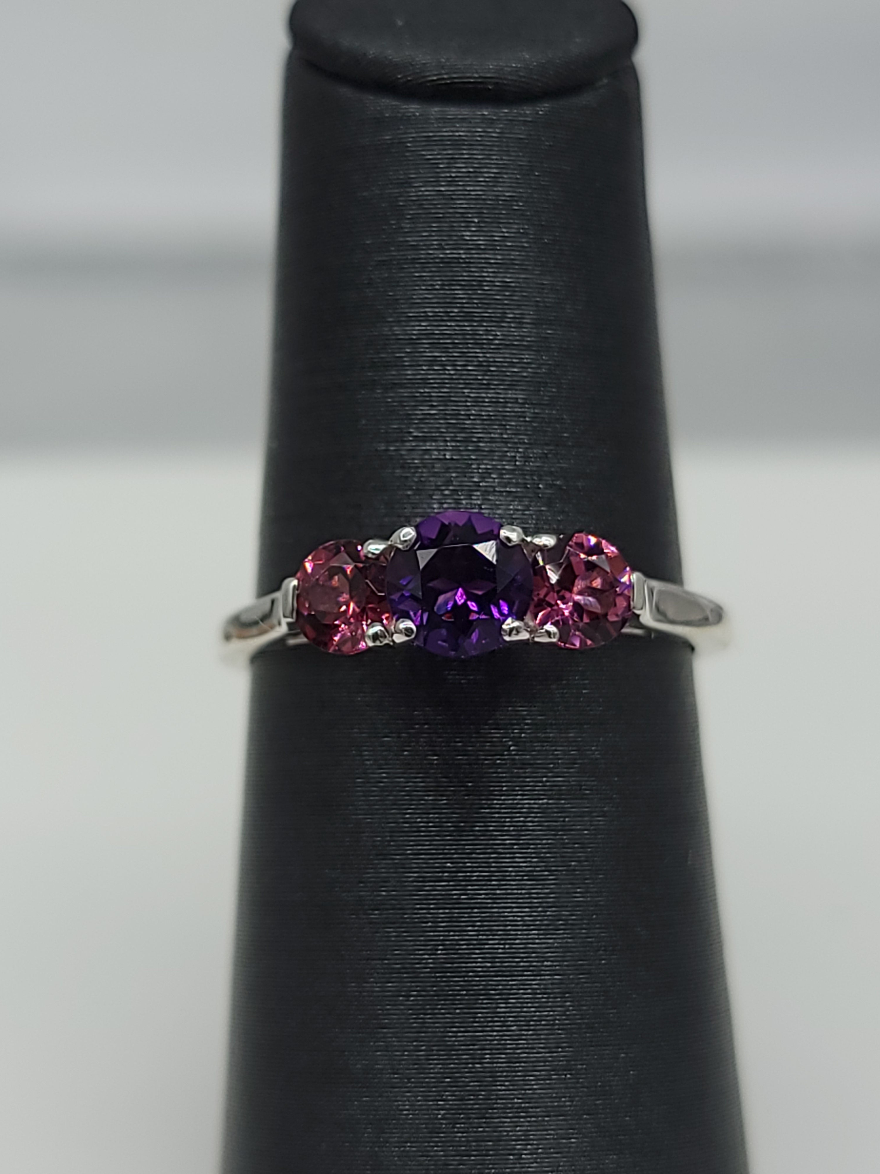 Amethyst & Garnet Ring