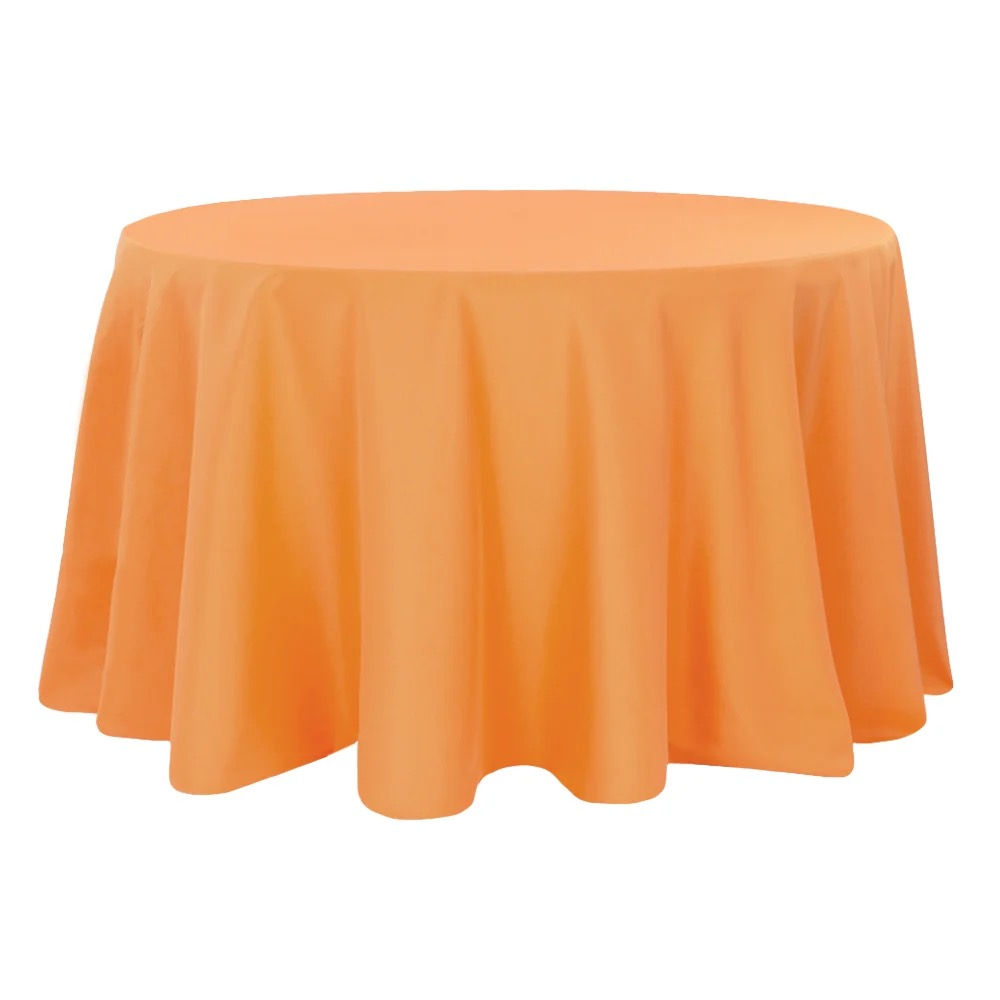 Orange Polyester Tablecloth