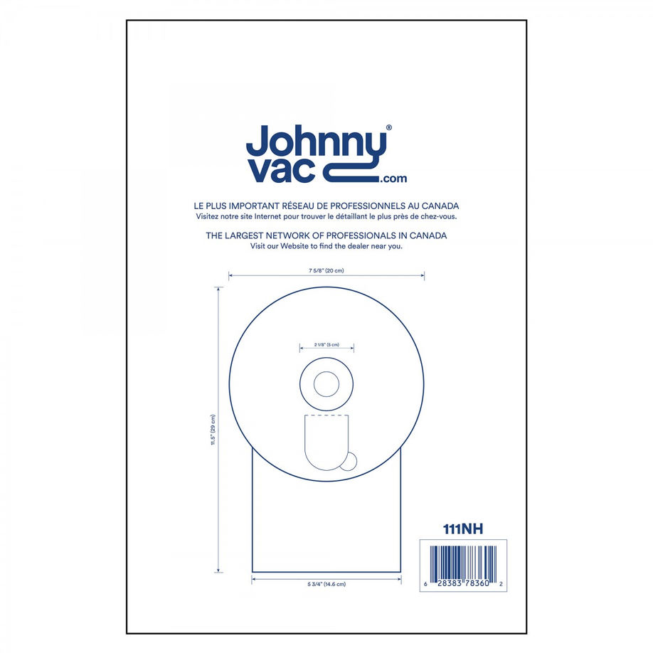 JOHNNY VAC ROUND MICROFILTER HEPA VACUUM BAG FOR JVT1 AND GHIBLI - 5 BAGS