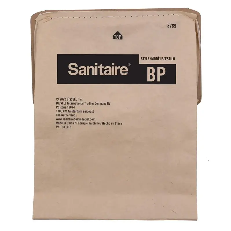 SANITAIRE BP STYLE PAPER BAG FOR SC580 BACKPACK VACUUM - PACK OF 5
