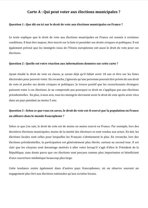 Thumbnail: Engagement Politique-Stimulus Cards/ Model Answers and Audio