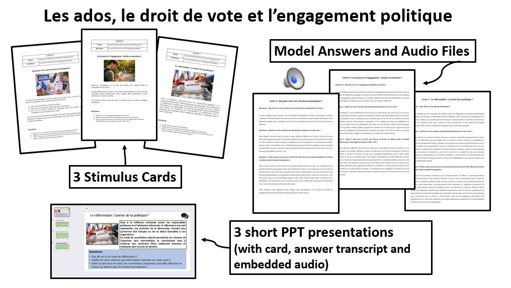 Engagement Politique-Stimulus Cards/ Model Answers and Audio