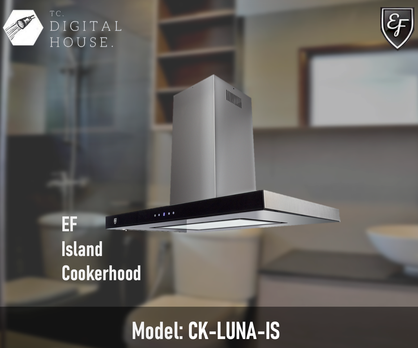 EF CK 90cm CK-LUNA-IS Island Cookerhood