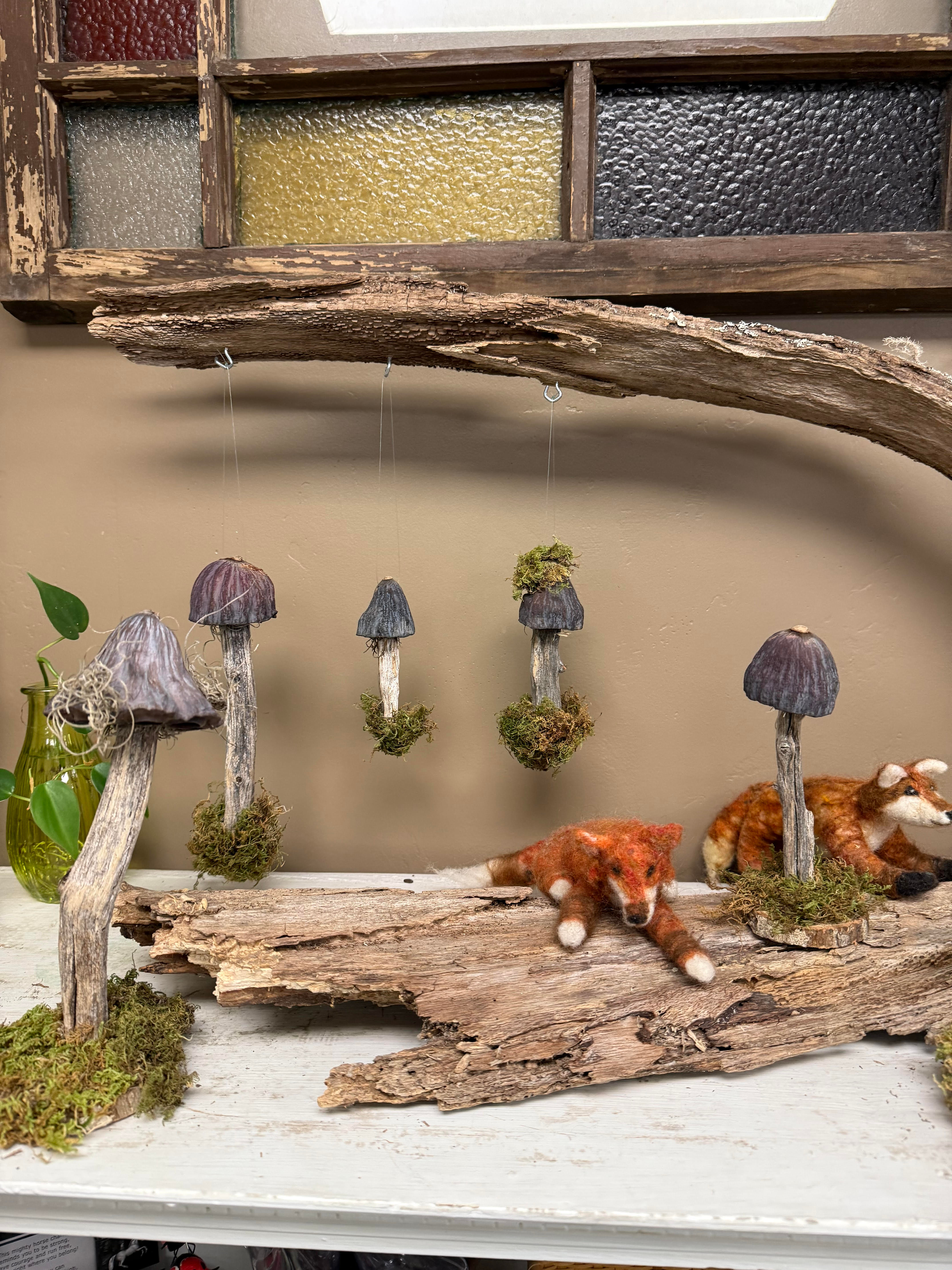 Handmade Forest Mushroom Ornaments