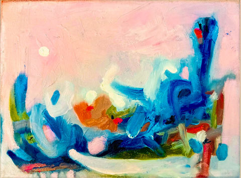 abstract oil painting, pink,