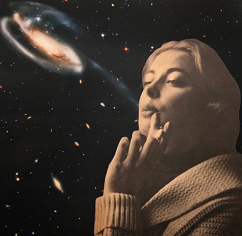 woman in space smoking