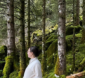 A girl in the forest