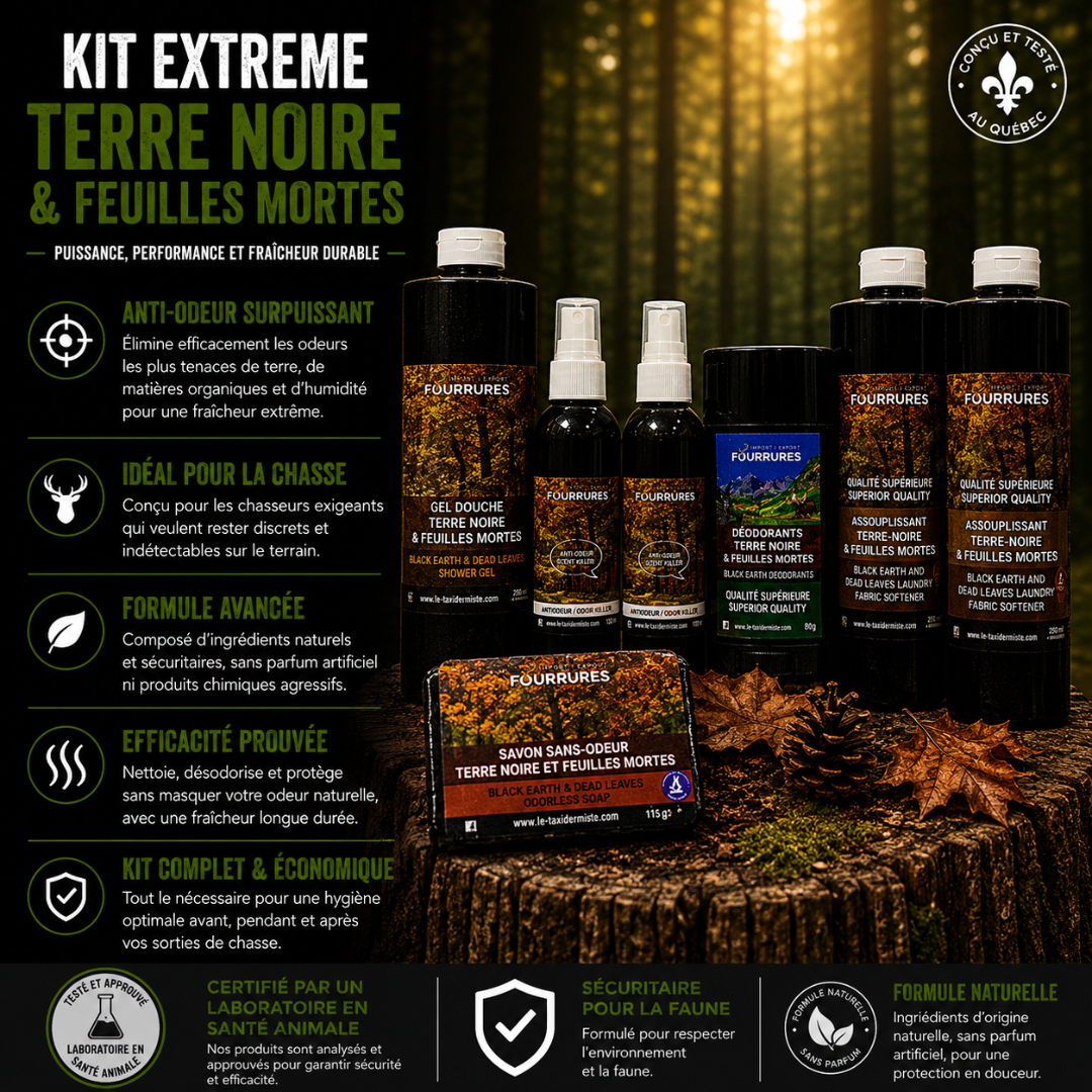 KIT ANTI-ODEUR TERRE NOIRE FEUILLES MORTES (EXTRÊME)