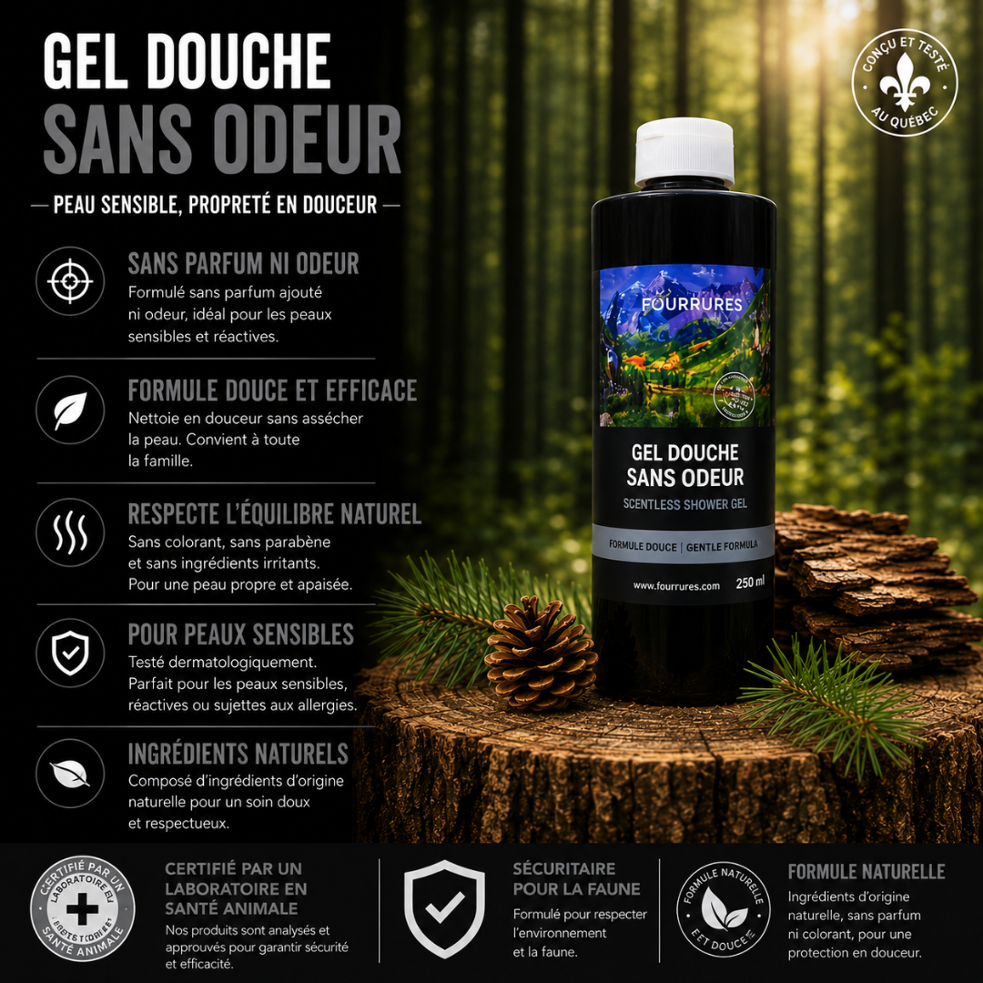 Gel de douche sans odeur 250 ml