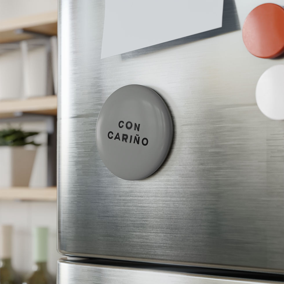Thumbnail: Lovely 'Con Cariño' Round Button Magnet - Perfect Gift for Friends and Family