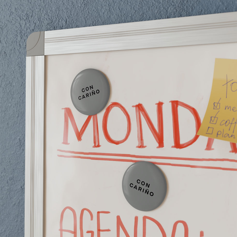 Thumbnail: Lovely 'Con Cariño' Round Button Magnet - Perfect Gift for Friends and Family