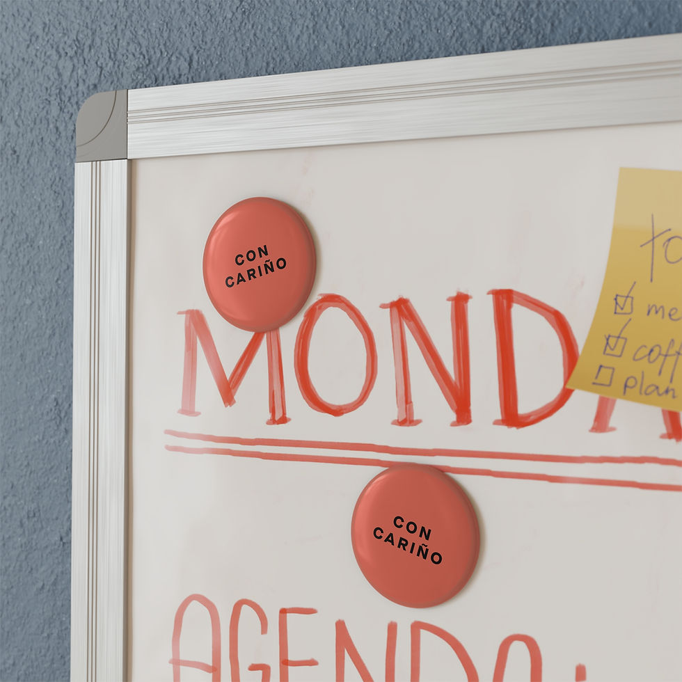 Thumbnail: Lovely 'Con Cariño' Round Button Magnet - Perfect Gift for Friends and Family