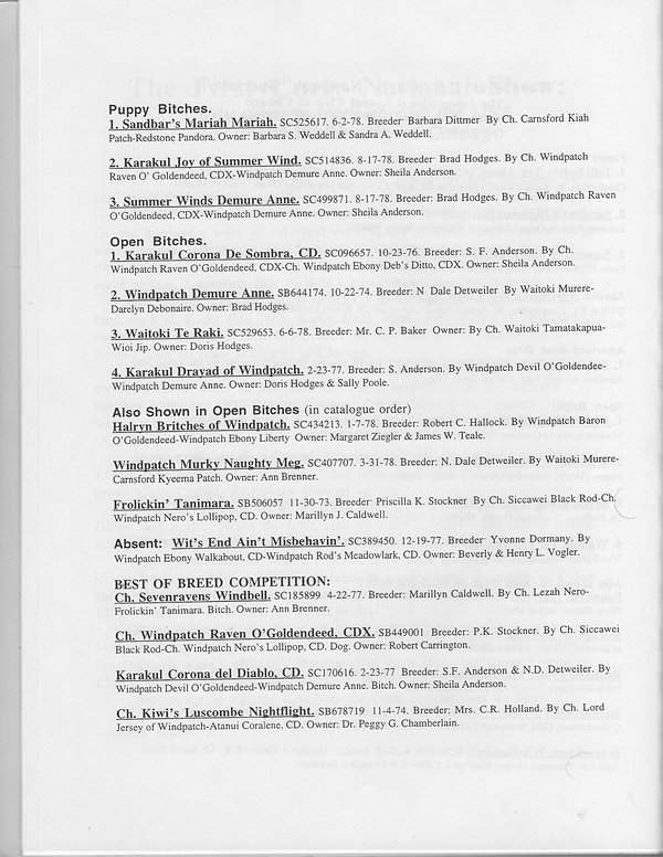 Curly coated retrievers entered at the first nationally supported entry in the U.S. Part 2