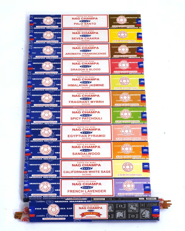 Satya Nag Champa Combo Series –12 Pack Assortment (16g Each)