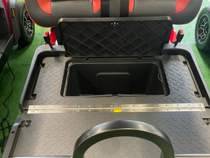 Utility platform with storage/cooler space.