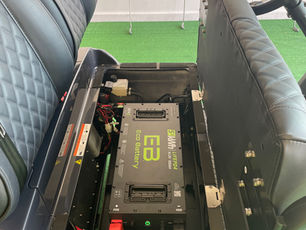 3-year warranty on cart, Eco Lithium battery with 8-year warranty, high speed rear end, 25 mph, turtle mode at 15 mph, upgraded suspension.