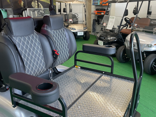 Fold down rear seats to expose utility platform.