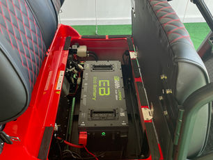 3-year warranty on cart, Eco Lithium battery with 8-year warranty, high speed rear end, 25 mph, turtle mode at 15 mph, upgraded suspension.