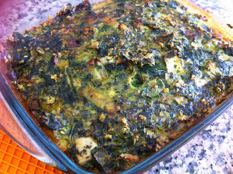 פשטידת עלי מנגולד דיאטטית פרווה