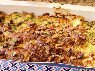 פשטידת ברוקולי וכרובית פרווה דיאטטית (6 מנות, כל מנה כ- 120 קלוריות)