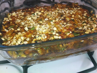 פשטידת פטריות פרווה (5 מנות, כל מנה כ-150 קלוריות)