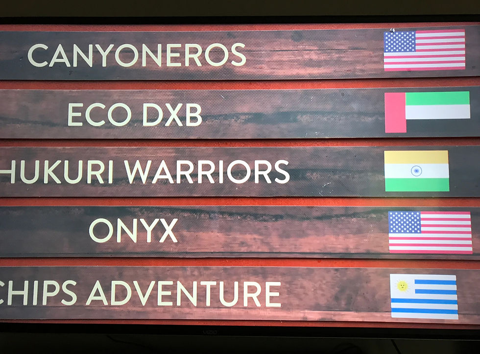 Race team leaderboard