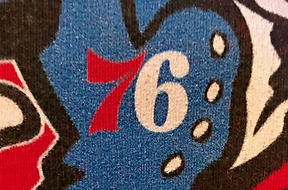 Detail of 76ers Ben Franklin Hoodie