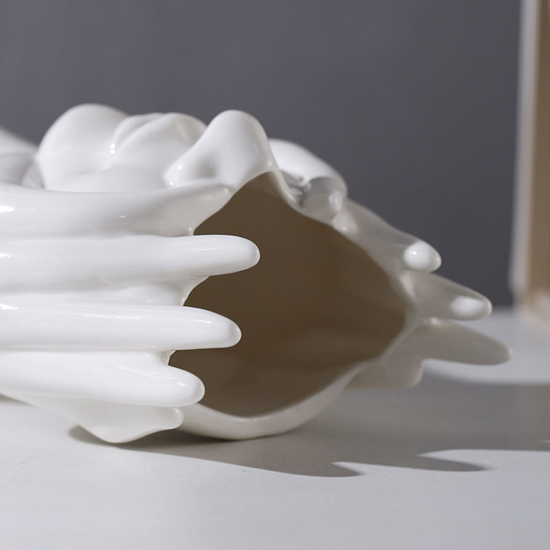 Thumbnail: Nordic Creative White Ceramic Body Art Vase Decor