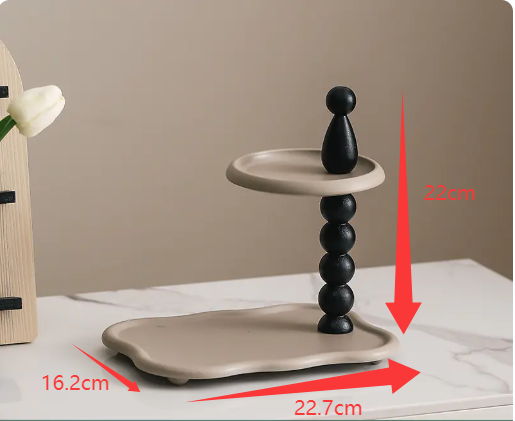 Thumbnail: Modern Double-Layer Key Holder Tray for Home Decor