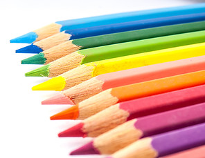 Row of Colored Pencils