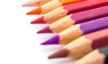 Row of Colored Pencils