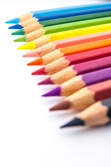 Row of Colored Pencils