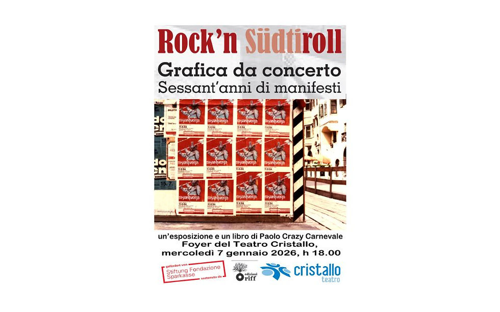 Presentazione del libro e mostra con Paolo Crazy Carnevale | “Rock’n Südtiroll / Grafica da concerto”