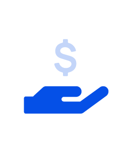 Hand with money symbol