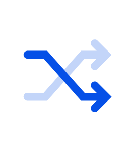 Two lines crossing