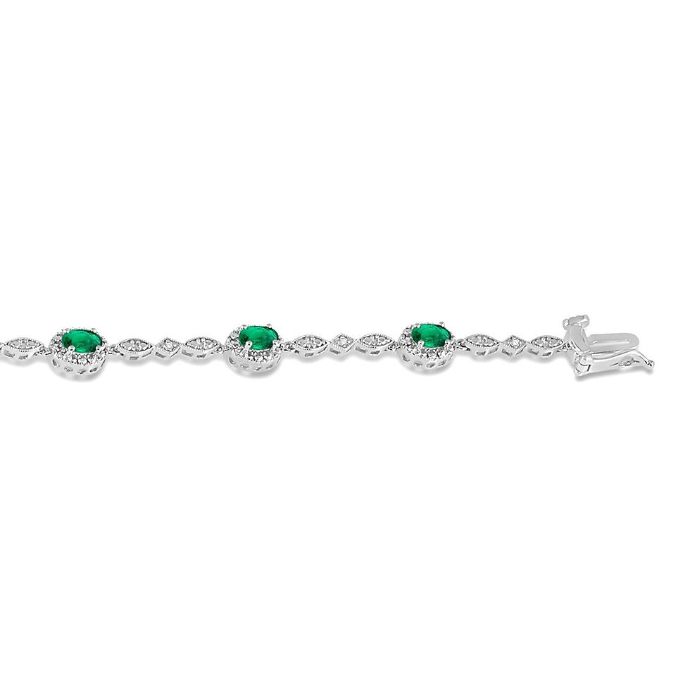 Thumbnail: Emerald and Diamond Bracelet