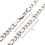 Thumbnail: 4mm Steel Figaro Chain Necklace