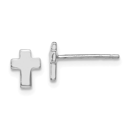 Polished Cross Earrings