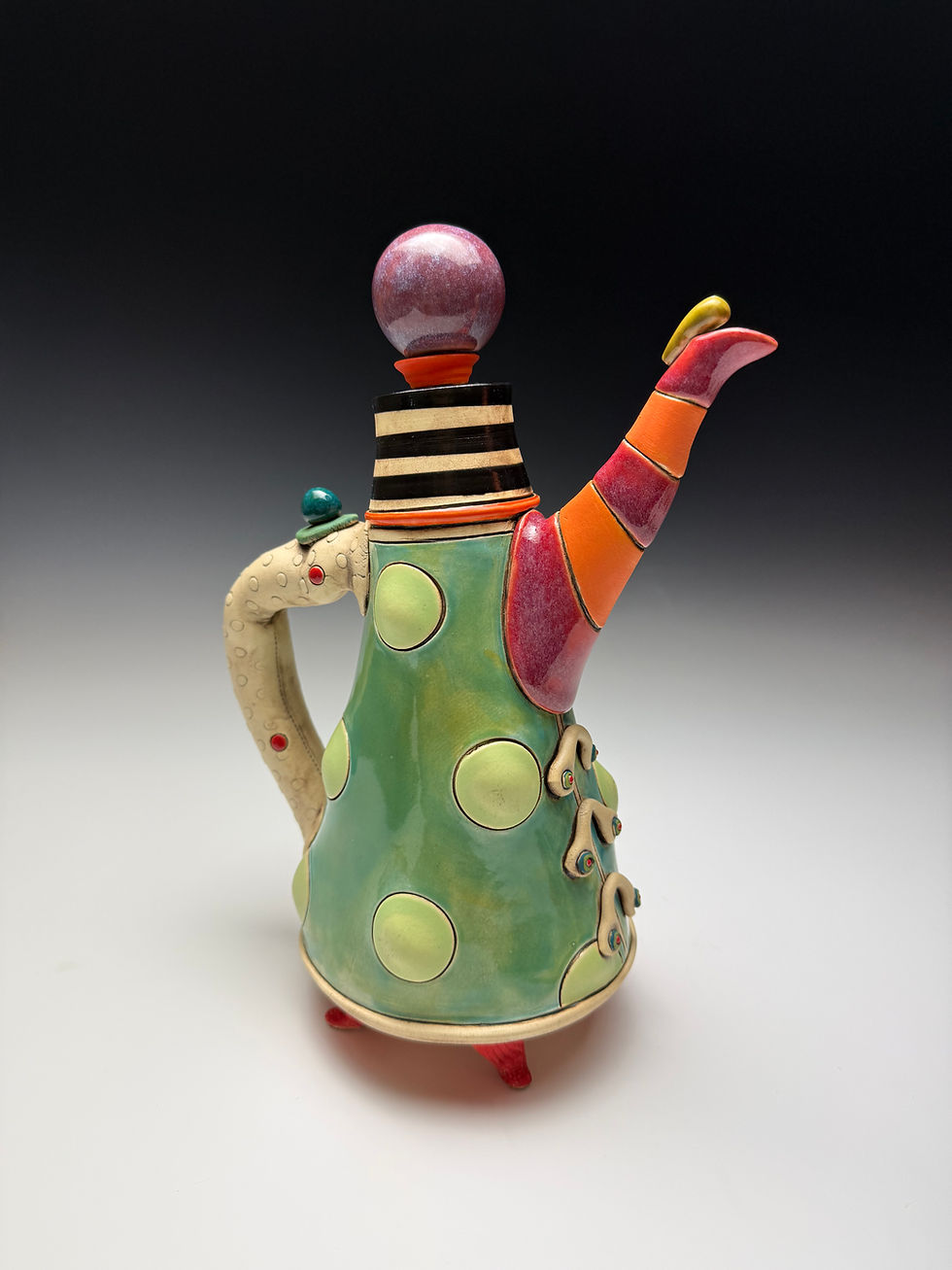 Thumbnail: Mini Mad Hatter Teapot- Mint Dot 