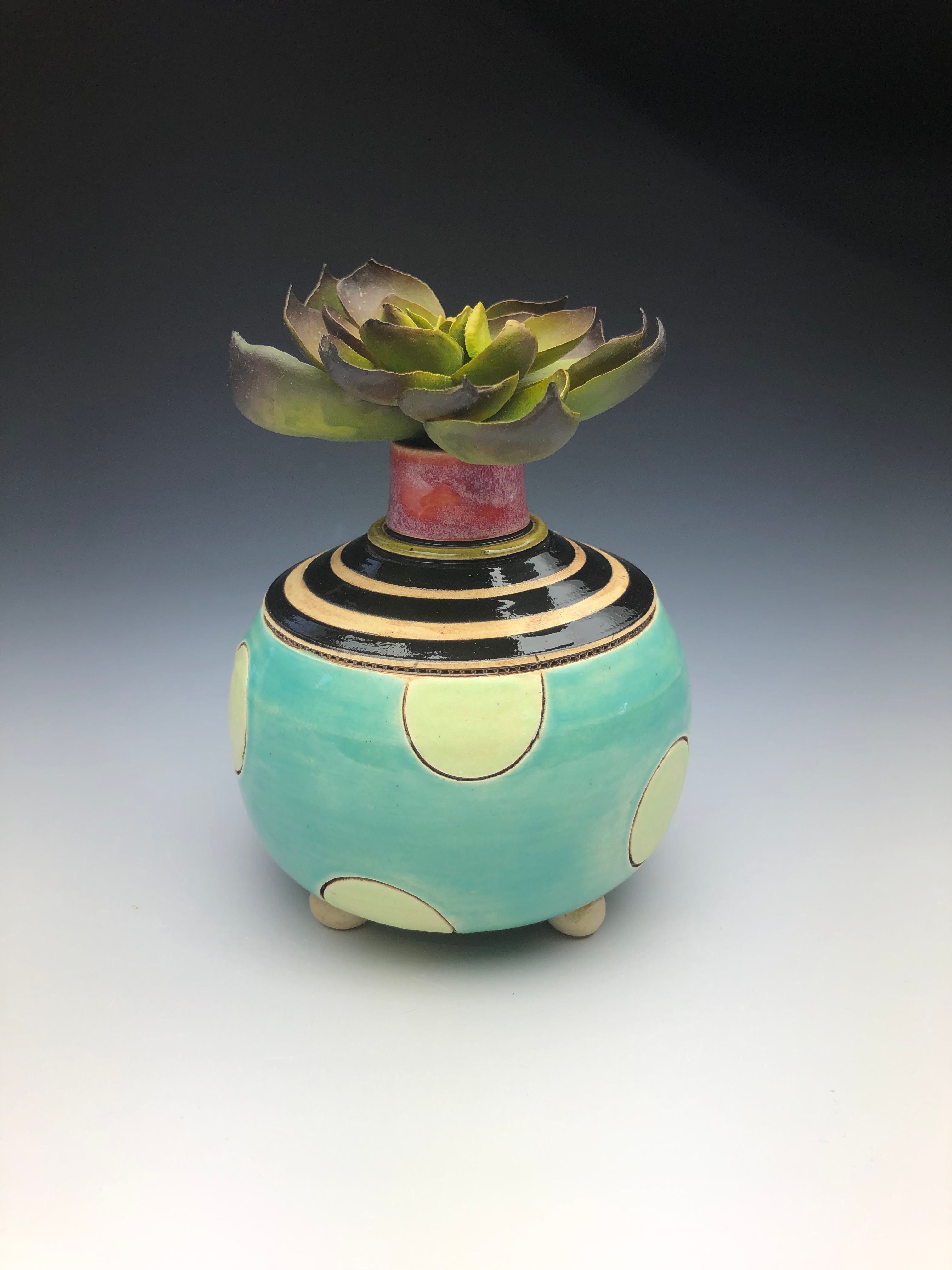 Bud Vase- Turquoise and Mint