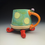 Thumbnail: Whimsy Mug- Turquoise and Mint Dot 