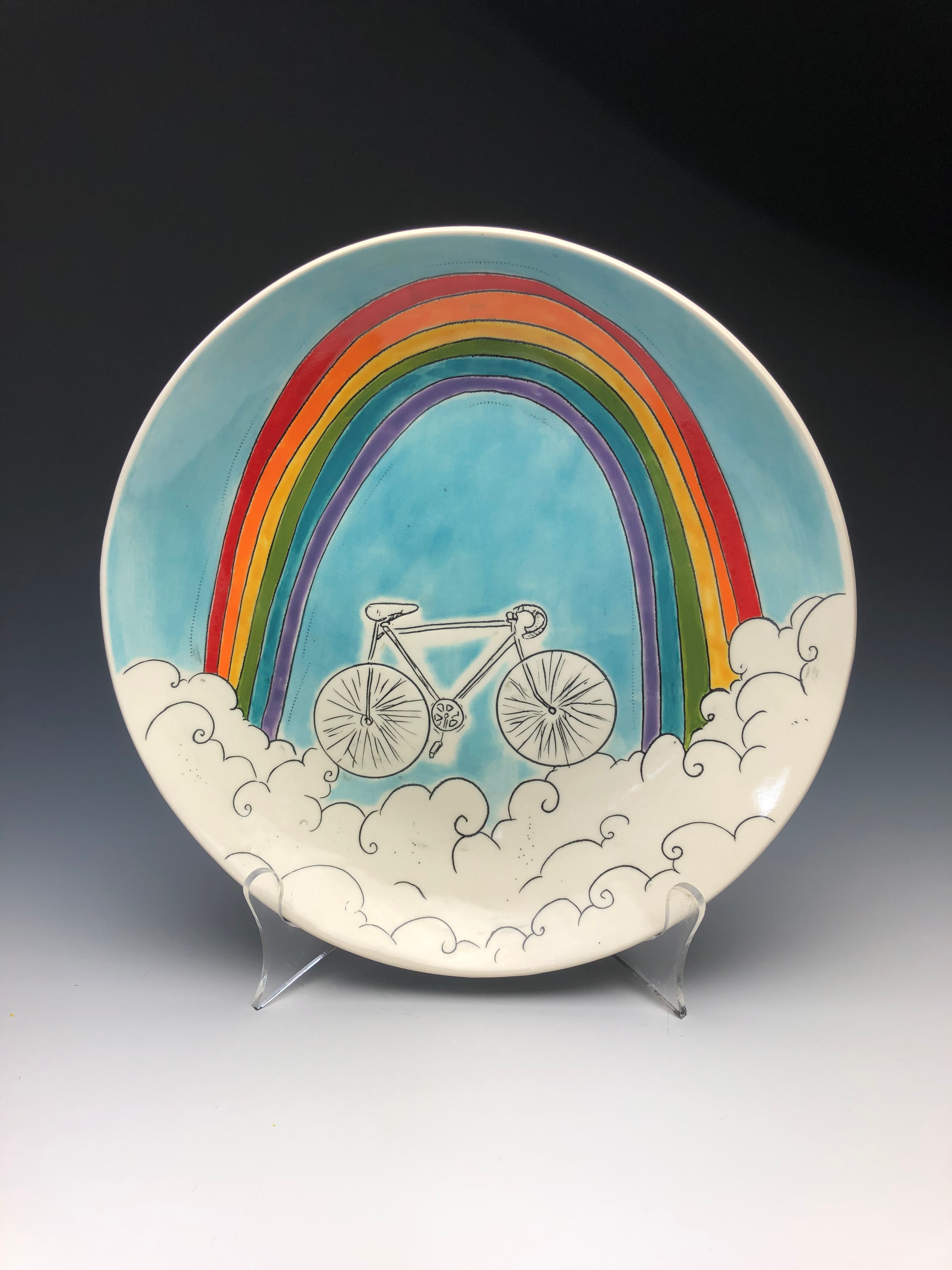 Rainbow Bicycle Plate