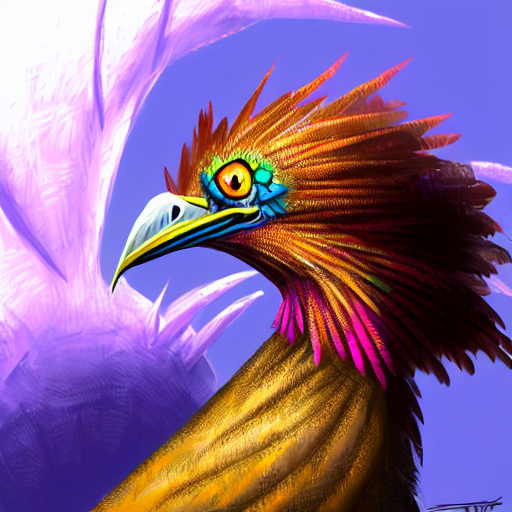 Vibrant multicolored bird portrait