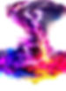 Abstract painting of vibrant purple and pink lightning storm