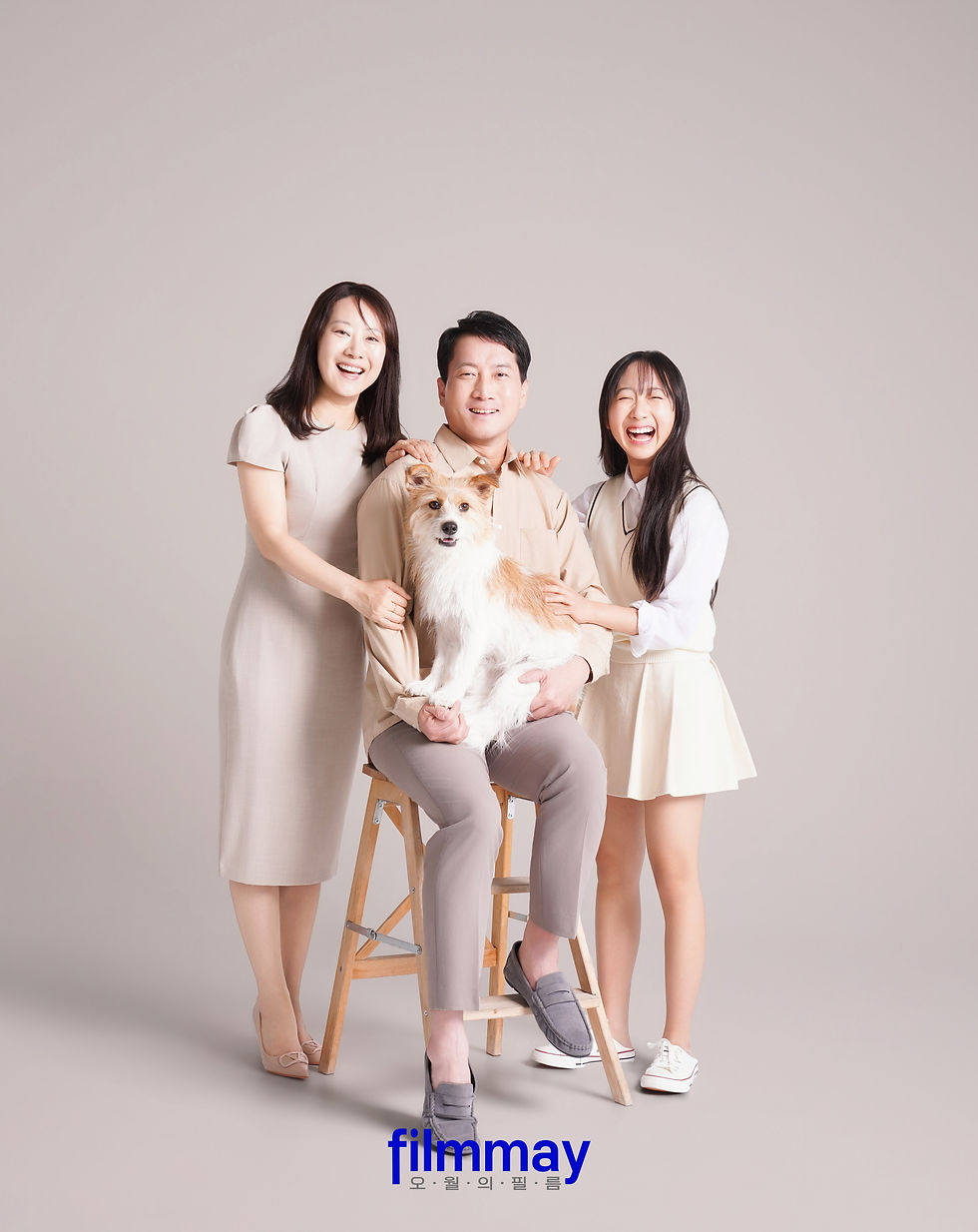 대구가족사진 스튜디오 오월의필름 반려견 과 3인가족 촬영