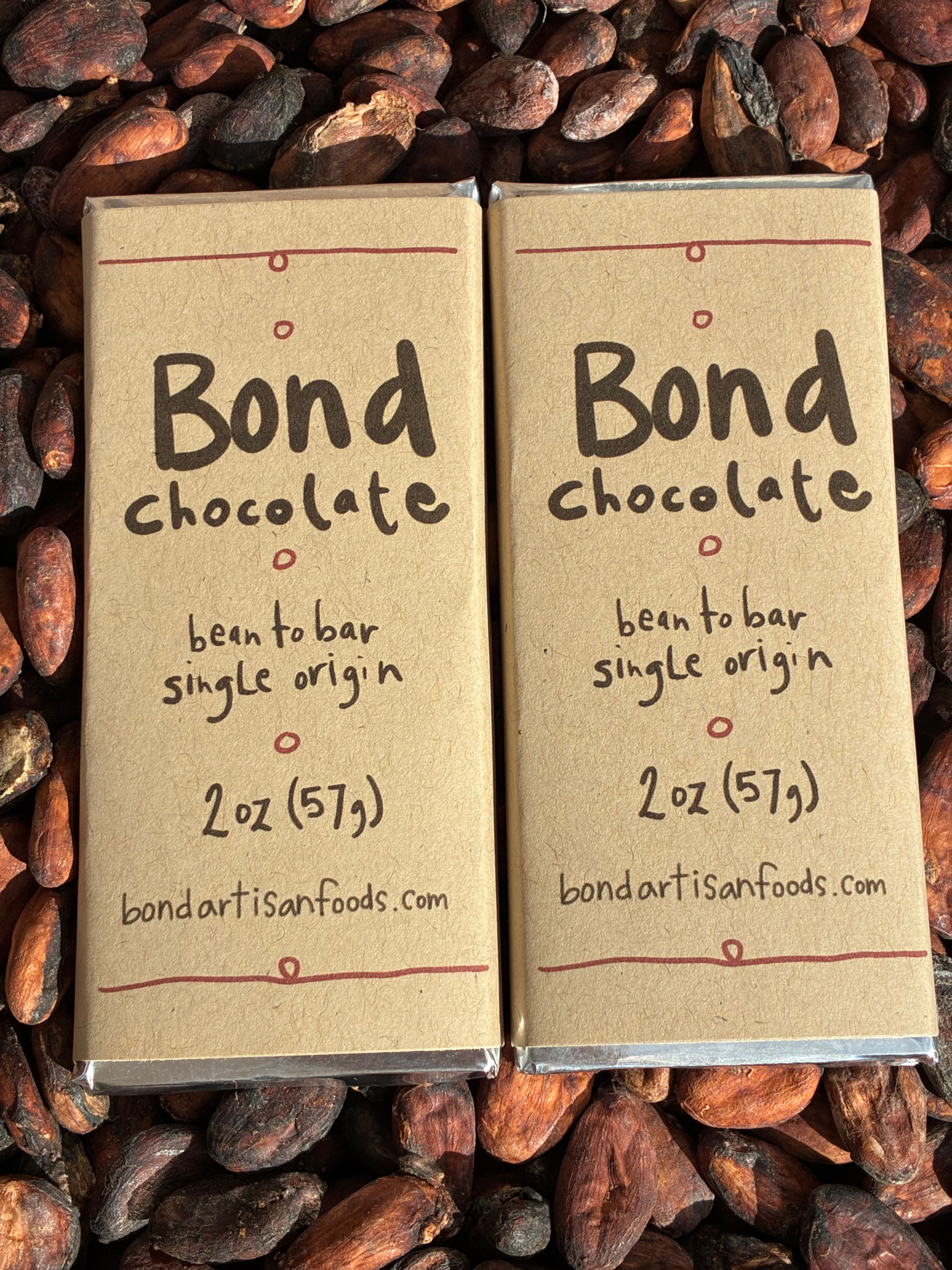70% Dark Chocolate - 2 x 2oz Bars $14