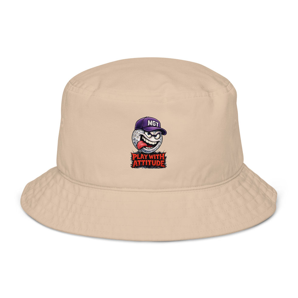 Thumbnail: Organic bucket hat "Play with Attitude"