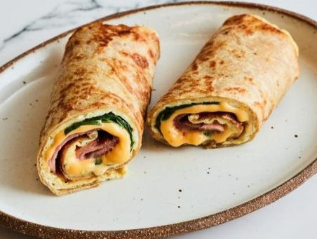 Crunchy Ham Omelette Wrap