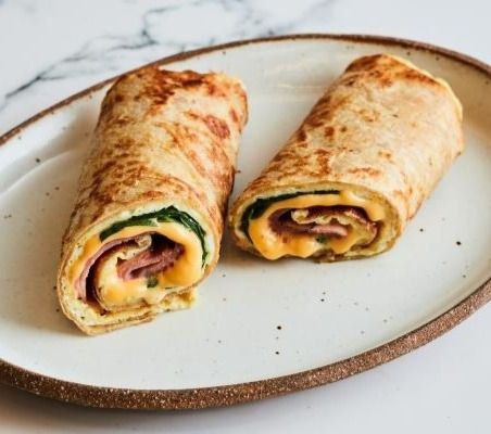 Crunchy Ham Omelette Wrap